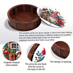 DIY Diamond Painting Storage Box Rhinestones Decorative Snack Case Kit (Gnome)