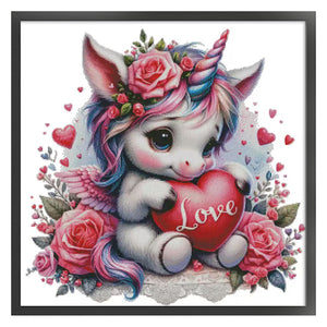 Rainbow Unicorn - 65*65CM 14CT Stamped Cross Stitch Egyptian cotton（Fairy Brand）