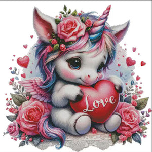 Rainbow Unicorn - 65*65CM 14CT Stamped Cross Stitch Egyptian cotton£¨Fairy Brand£©