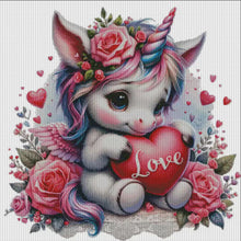 Load image into Gallery viewer, Rainbow Unicorn - 65*65CM 14CT Stamped Cross Stitch Egyptian cotton（Fairy Brand）
