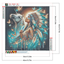 Load image into Gallery viewer, Indian Woman 40*40CM(Canvas) Full Round Drill Diamond Painting
