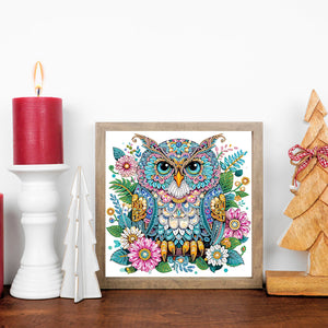 Owl 30*30CM(Canvas) Partial Special Shaped Drill Diamond Painting