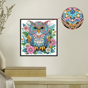 Owl 30*30CM(Canvas) Partial Special Shaped Drill Diamond Painting