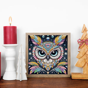 Owl 30*30CM(Canvas) Partial Special Shaped Drill Diamond Painting