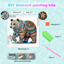 Load image into Gallery viewer, Colorful Bear 30*30CM(Canvas) Partial Special Shaped Drill Diamond Painting
