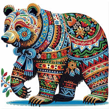 Load image into Gallery viewer, Colorful Bear 30*30CM(Canvas) Partial Special Shaped Drill Diamond Painting
