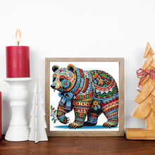 Load image into Gallery viewer, Colorful Bear 30*30CM(Canvas) Partial Special Shaped Drill Diamond Painting
