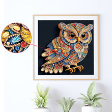 Load image into Gallery viewer, Owl 30*30CM(Canvas) Partial Special Shaped Drill Diamond Painting
