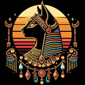 Egyptian Cat 30*30CM(Canvas) Partial Special Shaped Drill Diamond Painting