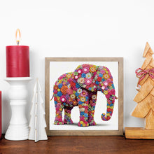 Load image into Gallery viewer, Flower Elephant 30*30CM(Canvas) Partial Special Shaped Drill Diamond Painting
