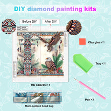 Load image into Gallery viewer, Indian Eagle 30*30CM(Canvas) Partial Special Shaped Drill Diamond Painting
