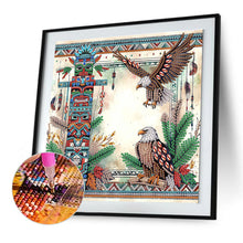Load image into Gallery viewer, Indian Eagle 30*30CM(Canvas) Partial Special Shaped Drill Diamond Painting
