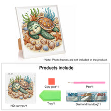 Load image into Gallery viewer, Cartoon Turtle 30*30CM(Canvas) Partial Special Shaped Drill Diamond Painting
