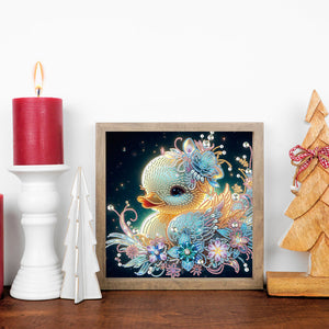 Cartoon Duck 30*30CM(Canvas) Partial Special Shaped Drill Diamond Painting