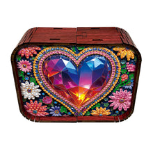 Load image into Gallery viewer, 1pc Gem Heart Handmade Wooden Music Box Diamond Painting Art Kit Birthday Gift
