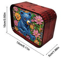 Load image into Gallery viewer, 1pc Blue Bear Handmade Wooden Music Box Diamond Painting Art Kit Birthday Gift
