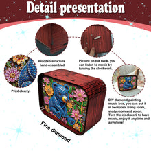Load image into Gallery viewer, 1pc Blue Bear Handmade Wooden Music Box Diamond Painting Art Kit Birthday Gift
