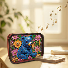Load image into Gallery viewer, 1pc Blue Bear Handmade Wooden Music Box Diamond Painting Art Kit Birthday Gift
