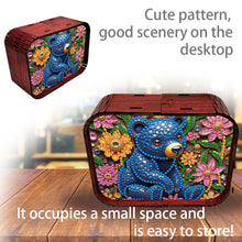 Load image into Gallery viewer, 1pc Blue Bear Handmade Wooden Music Box Diamond Painting Art Kit Birthday Gift
