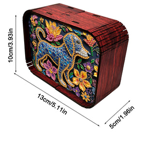 1pc Gem Puppy Handmade Wooden Music Box Diamond Painting Art Kit Birthday Gift