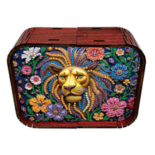 Load image into Gallery viewer, 1pc Golden Lion Handmade Wooden Music Box Diamond Painting Art Kit Birthday Gift
