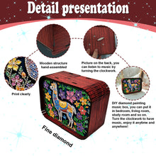 Load image into Gallery viewer, 1pc Gem Alpaca Handmade Wooden Music Box Diamond Painting Art Kit Birthday Gift
