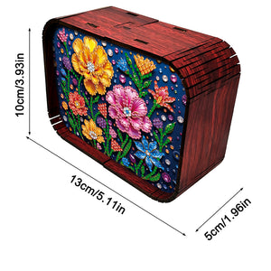 1pc Flower Handmade Wooden Music Box Diamond Painting Art Kit Birthday Gift
