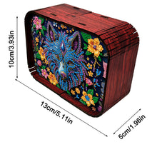 Load image into Gallery viewer, 1pc Gem Wolf Handmade Wooden Music Box Diamond Painting Art Kit Birthday Gift
