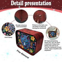 Load image into Gallery viewer, 1pc Gem Wolf Handmade Wooden Music Box Diamond Painting Art Kit Birthday Gift
