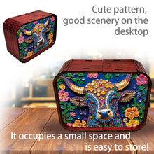 Load image into Gallery viewer, 1pc Gem Cow Handmade Wooden Music Box Diamond Painting Art Kit Birthday Gift
