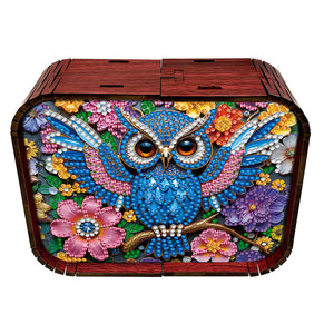 1pc Owl Handmade Wooden Music Box Diamond Painting Art Kit Birthday Gift
