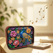 Load image into Gallery viewer, 1pc Peacock Handmade Wooden Music Box Diamond Painting Art Kit Birthday Gift
