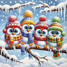Load image into Gallery viewer, Winter Funny Bird 40*40CM(Canvas) Full Round Drill Diamond Painting
