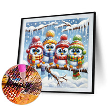 Load image into Gallery viewer, Winter Funny Bird 40*40CM(Canvas) Full Round Drill Diamond Painting
