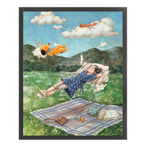 Forest Girl - 45*55CM 14CT Stamped Cross Stitch