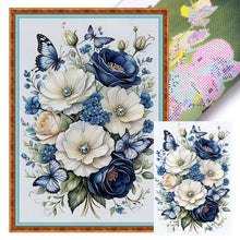 Load image into Gallery viewer, Flowers and Butterflies - 40*60CM 14CT Stamped Cross Stitch
