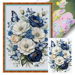 Flowers and Butterflies - 40*60CM 14CT Stamped Cross Stitch