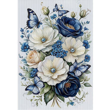 Load image into Gallery viewer, Flowers and Butterflies - 40*60CM 14CT Stamped Cross Stitch
