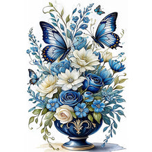 Load image into Gallery viewer, Flowers and Butterflies - 40*60CM 14CT Stamped Cross Stitch
