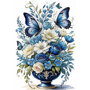 Flowers and Butterflies - 40*60CM 14CT Stamped Cross Stitch