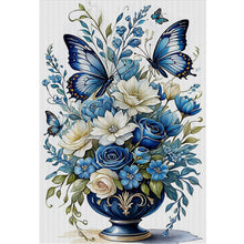 Load image into Gallery viewer, Flowers and Butterflies - 40*60CM 14CT Stamped Cross Stitch
