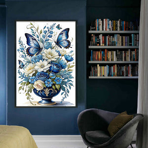 Flowers and Butterflies - 40*60CM 14CT Stamped Cross Stitch