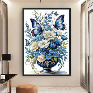 Flowers and Butterflies - 40*60CM 14CT Stamped Cross Stitch