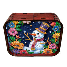 Load image into Gallery viewer, 1pc Snowman Wooden Music Box Diamond Painting Art Kit Unique Gift for Christmas
