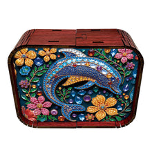 Load image into Gallery viewer, 1pc Dolphin Wooden Music Box Diamond Painting Art Kit Unique Gift for Christmas
