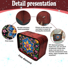 Load image into Gallery viewer, 1pc Mandala Wooden Music Box Diamond Painting Art Kit Unique Gift for Christmas
