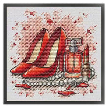Load image into Gallery viewer, Red High Heels - 23*23CM  Stamped Cross Stitch(Fairy Brand)
