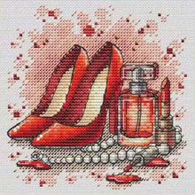 Load image into Gallery viewer, Red High Heels - 23*23CM  Stamped Cross Stitch£¨Fairy Brand£©
