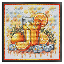 Load image into Gallery viewer, Oranges and Orange Soda - 23*23CM  Stamped Cross Stitch(Fairy Brand)
