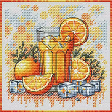 Load image into Gallery viewer, Oranges and Orange Soda - 23*23CM  Stamped Cross Stitch(Fairy Brand)

